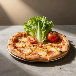 🍕 with 🥦 and 🍅