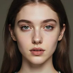 photo - realistic face portrait of a goddess by irakli nadar and alena aenami