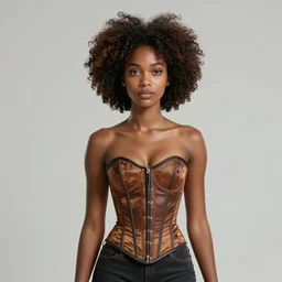 african princess, inspired by yara shahidi with an afro, wearing corset, inspired by artstation and artgerm, character concept art by larry elmore