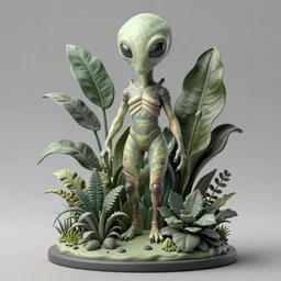 polished 3 d model of hyper - detailed matte illustration of alien botany by tuco amalfi based on art forms in nature by alphonse mucha