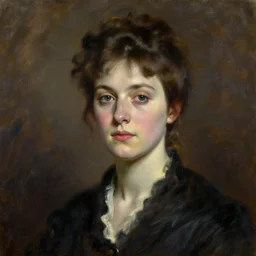portrait of alma deutscher, hyperrealistic, in the style of john singer sargent, oil painting