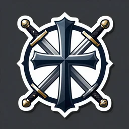 Logo with cross and swords for the pub of the beer lover crusaders order , graph design, typographic, digital painting, artstation, concept art, smooth, sharp focus, illustration, artstation trending, octane render, unreal engine