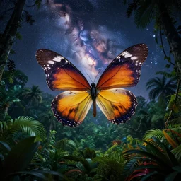 milkyway, butterfly ultrarealism, jungle, environmenthdri, epic, cinematic lighting, 8 k, unreal engine v 5, octanerender, leonardo davinci style