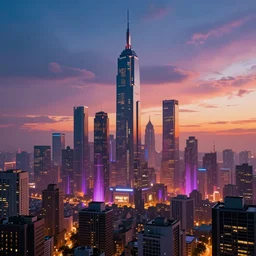 psychedelic futuristic city at dawn, bladerunner, stunning, award winning, alex grey, 4 k