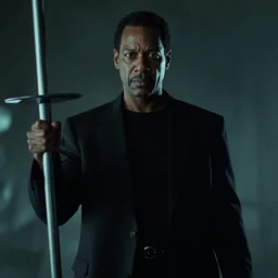 film still of Danny Glover as Morpheus in The Matrix, 4k