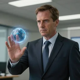 harold finch from a person of interest shuting down his ai because it took over the world, 8 k