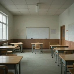 empty kindergarten, in style of backrooms, liminal spaces, hyperrealistic, 4k,