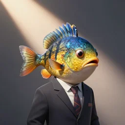 a fish in business suit, zootopia.