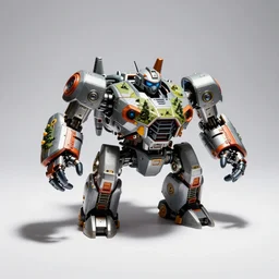 Battlebot, studio photography, white background