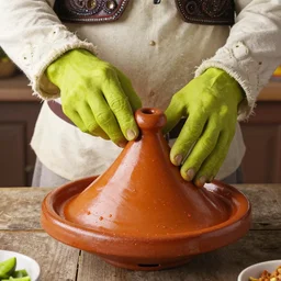 Shrek making a moroccan tagine