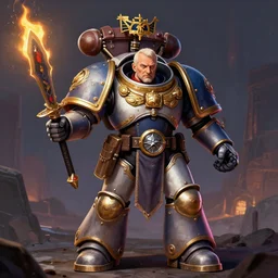 John Paul II in warhammer 40,000, digital art