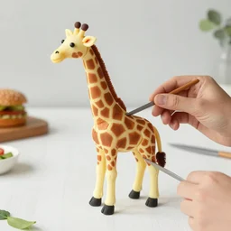 making of an edible giraffe, from the beautiful'how to make food art step by step collection ', dslr