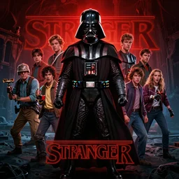 Eleven from Stranger Things versus Darth Vader