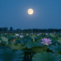 Moonlight over the Lotus Pond