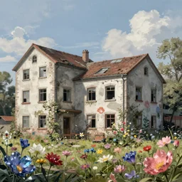 a beautiful detailed render of co - op abandoned by asher brown durand, flowers cgsociety crystal dieselpunk, archdaily, wallpaper, highly detailed, trending on artstation.