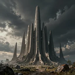 cinematic landscape, nightmare monolith by zdzisław beksinski, photorealistic ultrasharp hyperdetailed octane render