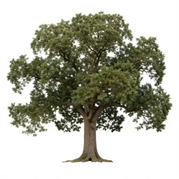 the very beautyful highly detailed gravure of the large oak tree