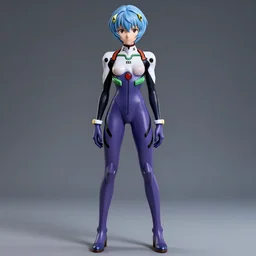 a fullbody portrait of rei ayanami evangelion neon genesis : : blue hair, wearing a plug suit, skintight, standing on top of an eva : : by ilya kuvshinov, rossdraws, artgerm, sola digital arts, anti aliasing, raytracing : :