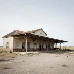 fine art photography of a abandoned old train station in the middle of nowhere, overgrown, it train tracks curve up toward the sky, black and white photography 3 5 mm