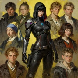 full character portrait max mad cyberpunk warhammer 4 0 k, cyberpunk assassin girl character design, painting by gaston bussiere, katsuya terada, nc wyeth, greg rutkowski, craig mullins, vermeer, frank frazetta, mucha, tom of finland, trending on artstation, jeffery catherine jones