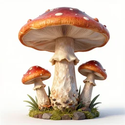 magic mushroom, august rodin, nendroid, gaston bussiere style