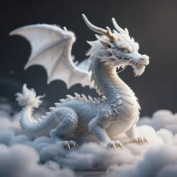 Dragon made from clouds, 4k digital render, octane render, trending on artstation, 8k, hyper realistic, depth of field