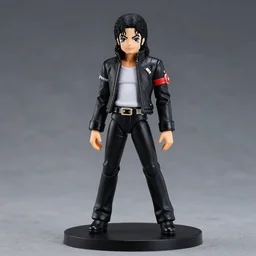 an anime nendoroid of michael jackson, figurine, detailed product photo