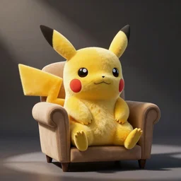 an armchair in the shape of pikachu