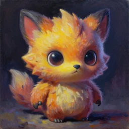 interdimensional furby. this oil painting by the award - winning mangaka has dramatic lighting, an interesting color scheme and intricate details.