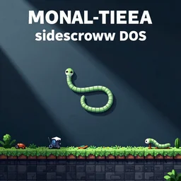 real-time sidescroller worm DOS game