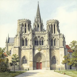 Drawing of Carcassonne by Doris Matthäus