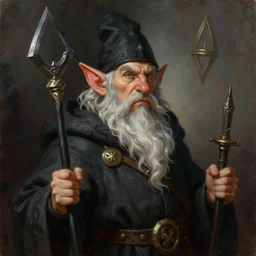 a beautiful portrait painting of a male gnome sorcerer in dark robe, portrait fantasy art, dungeons and dragons character art, warcraft art, art by keith parkinson and greg rutkowski and tim hildebrandt