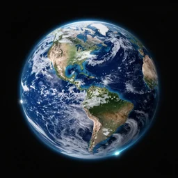 photo of Earth made from glass, realistic photo taken from space