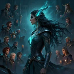 masterpiece side profile concept art, maya ali wind sorcerer, gloomhaven, highly detailed, luminescent, octane render aesthetic, cinematic moody colors, realistic shaded lighting poster by ilya kuvshinov, magali villeneuve, artgerm, jeremy lipkin, michael garmash, rob rey, lawren harris, a. j. casson, artgerm, alphon
