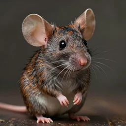 an extremely detailed masterpiece of a mouse that has elephant ears and pondering what to do next, inspired by frida kahlo, digital art, cinematic lighting, trending in artstation, 4 k