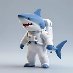 sharks dressed as astronauts