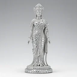 a statue made of diamond
