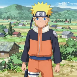 naruto uzumaki, screenshot from anime, japanese village landscape, 4k, anime key visual, lois van baarle, ilya kuvshinov, rossdraws, artstation
