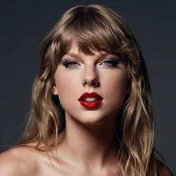 a front - faced clear close - up studio portrait of taylor swift looking next to the camera, dramatic cinematic lighting, trending on artstation, fine details, 8 k, highly detailed, beautifully composed