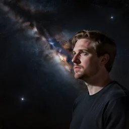outer space background, painted by andreas rocha