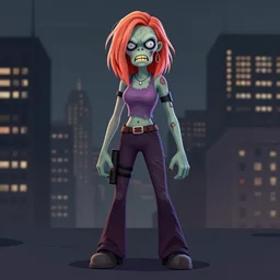 angry zombie full body portrait of milla jovovich, new york city background, grimdark horror, stylized digital illustration, radiating a glowing aura, global illumination, ray tracing, hdr, fanart arstation by ian pesty and katarzyna bek - chmiel