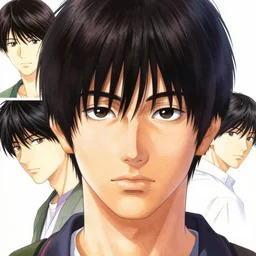 portrait of a handsome japanese boy, art by ben kimura and gengoroh tagame and sadao hasegawa, bara yaoi, hyperrealism