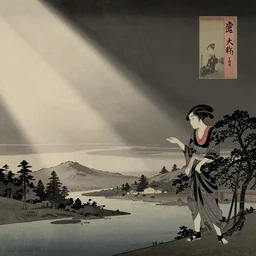 generative art in the style of ukiyo - e