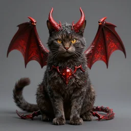 a fusion of a cat and a demon, hyperdetailed, artstation, cgsociety, 8 k