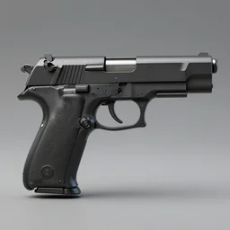 ultra realistic pistol model, 8 k, highly textured,