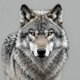 portrait of a gray wolf, intricate, elegant, highly detailed, digital painting, artstation, concept art, smooth, sharp focus, illustration, art by krenz cushart and artem demura and alphonse mucha