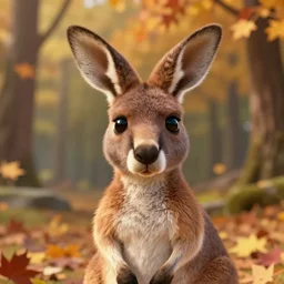 very beautiful portrait of an extremely cute and adorable kangaroo, smooth, perfect face, fantasy, character design by mark ryden and pixar and hayao miyazaki, sharp focus, concept art, harvest fall vibrancy, intricate detail, cinematic lighting, hyperrealistic, 3 5 mm, diorama macro photography, 8 k, 4 k