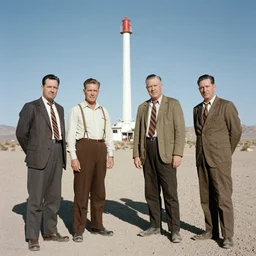 The Mythbusters at a nuclear test site in Nevada, 1944