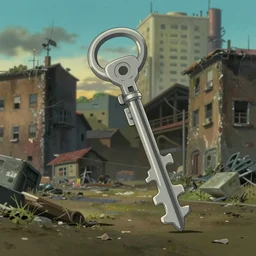 a wholesome animation key shot of a post apocalyptic 8 0's urban deserted lanscape by studio ghibli, animation, sharp, rendered in unreal engine 5, focused, anime key art by greg rutkowski, bloom, dramatic lighting