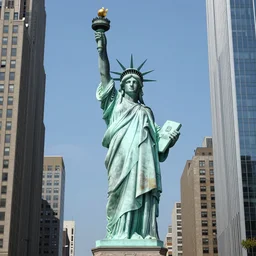 kratos statue in tin the middle of the city size of statue of liberty - n 2